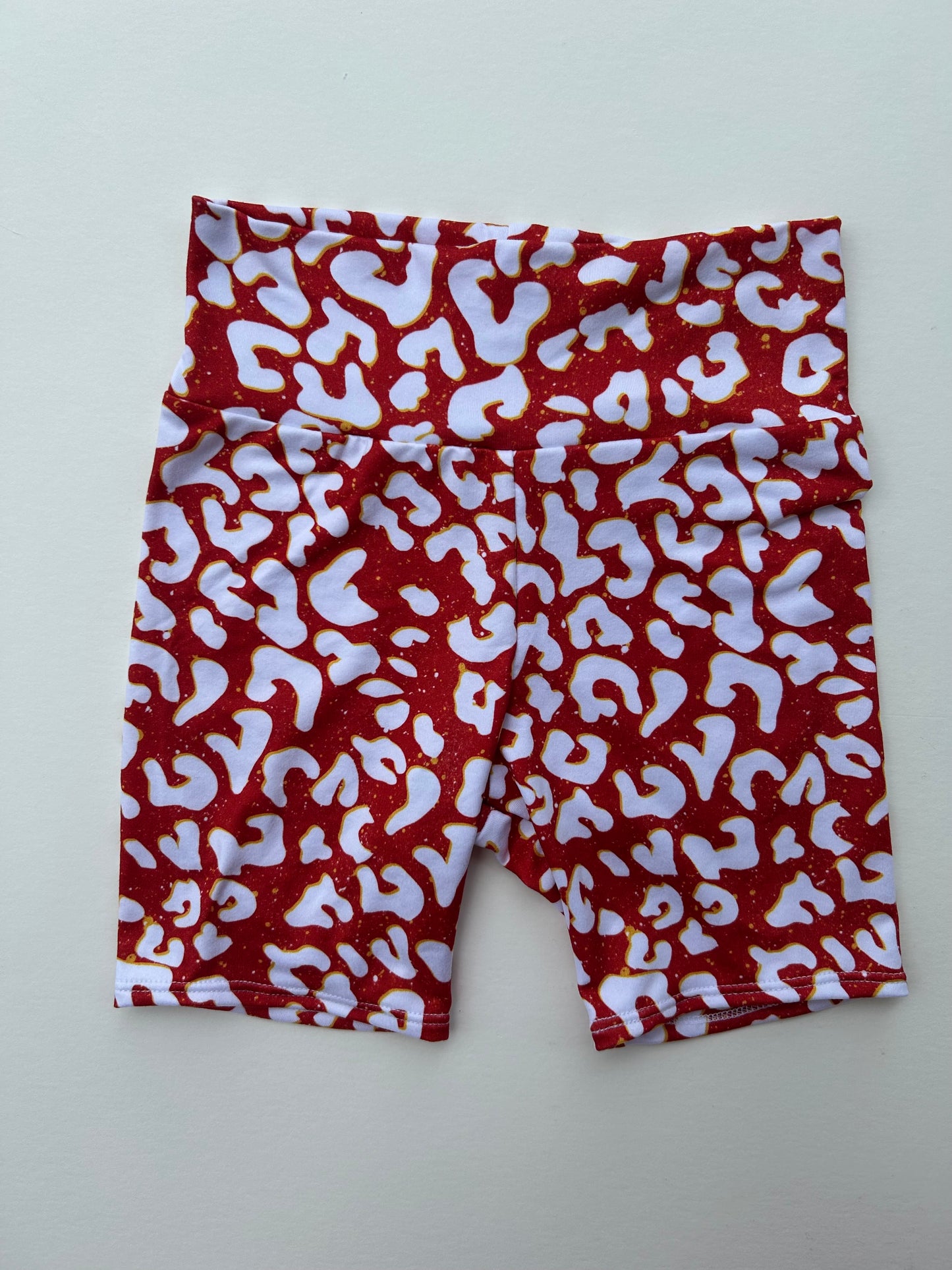 Girls Biker Shorts: Game Day Cheetah