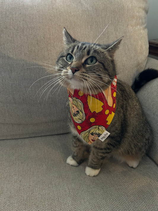 Pet Bandana: Tayor on Red