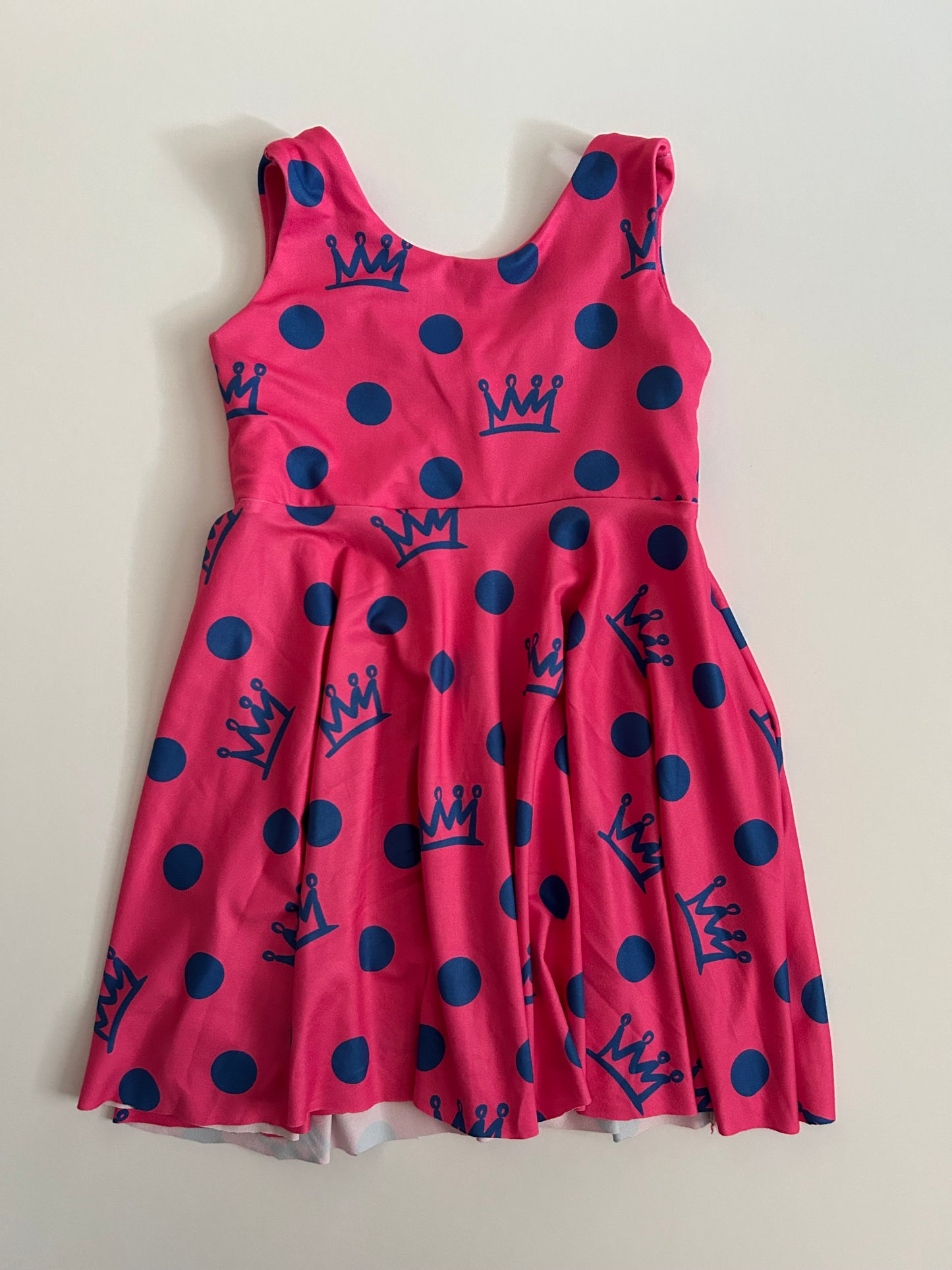 Twirl Dress: Pink with Royal Crowns