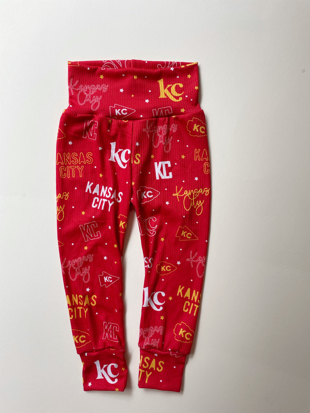 Leggings: KC Words on Red