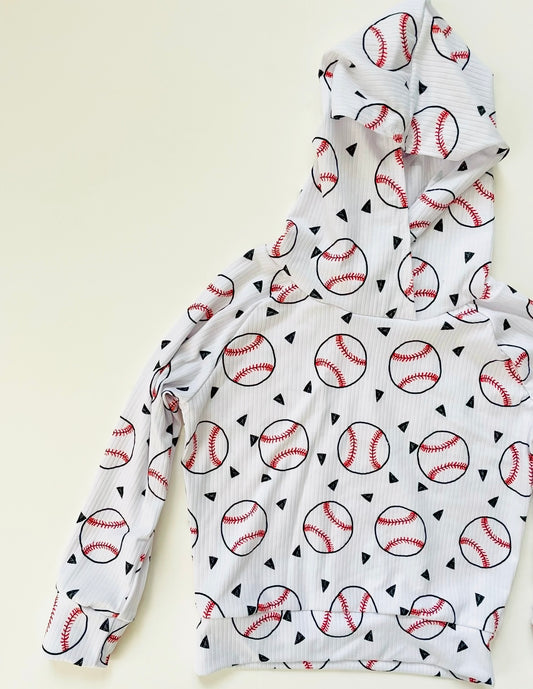 Hoodie: Baseball Print