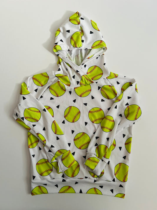 Hoodie: Softball Print