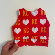 Load image into Gallery viewer, Girls Sport Tank: KC Heart on Red
