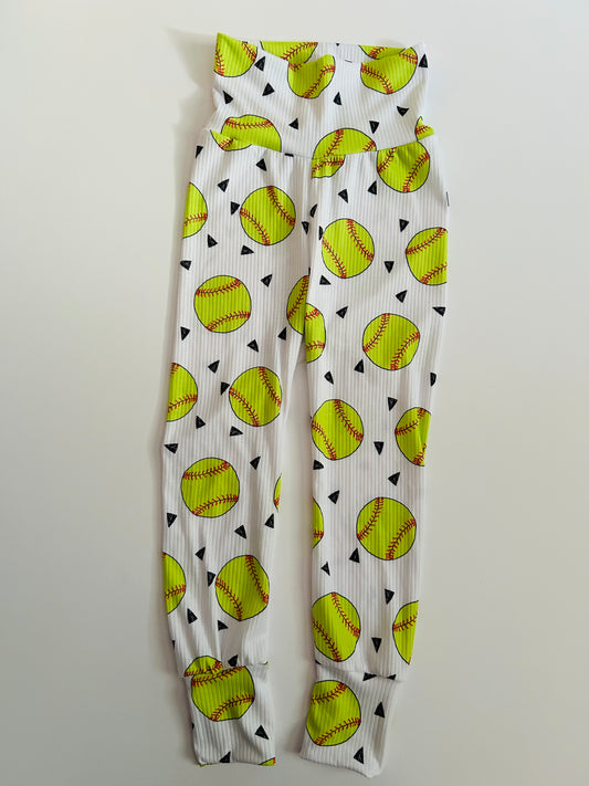 Leggings: Softball Print