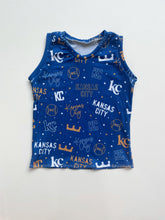 Load image into Gallery viewer, KC Words on Blue Tank or Tee
