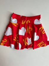 Load image into Gallery viewer, Cheer Skirt: KC Heart on Red
