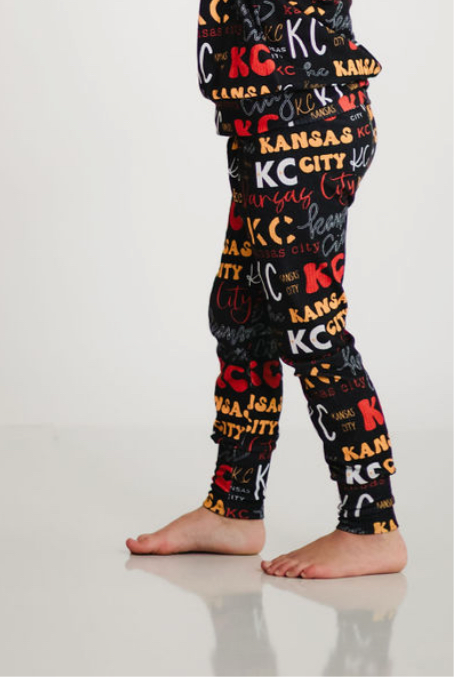 Leggings: KC Words on Black