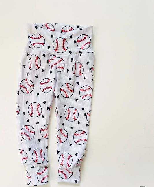 Leggings: Baseball Print