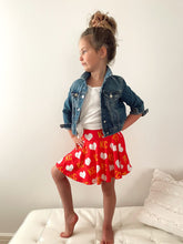Load image into Gallery viewer, Cheer Skirt: KC Heart on Red
