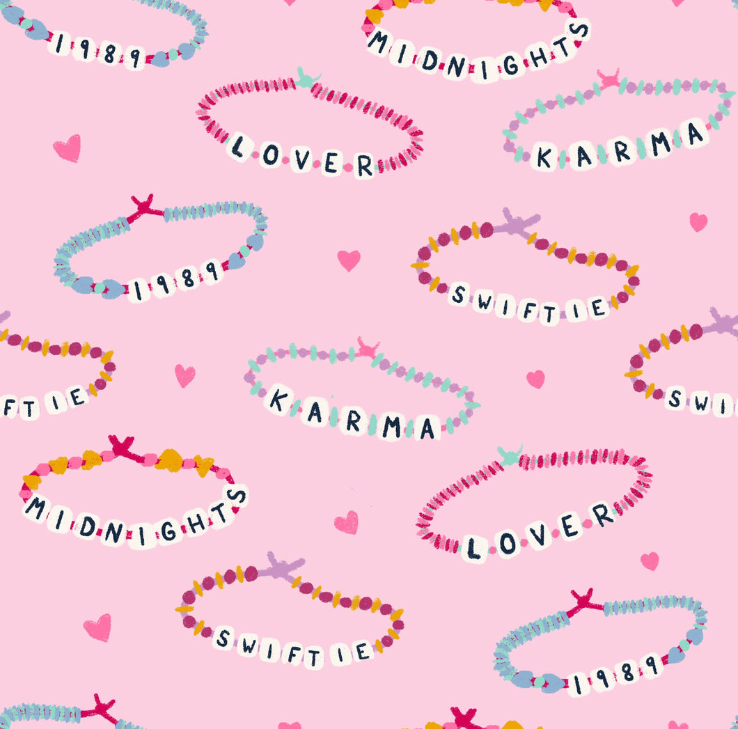 Baby or Adult Blanket: Pink Taylor Bracelets
