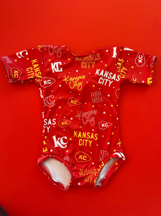 Leotard: KC Words on Red