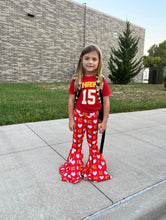 Load image into Gallery viewer, Bell Bottoms: KC Heart on Red
